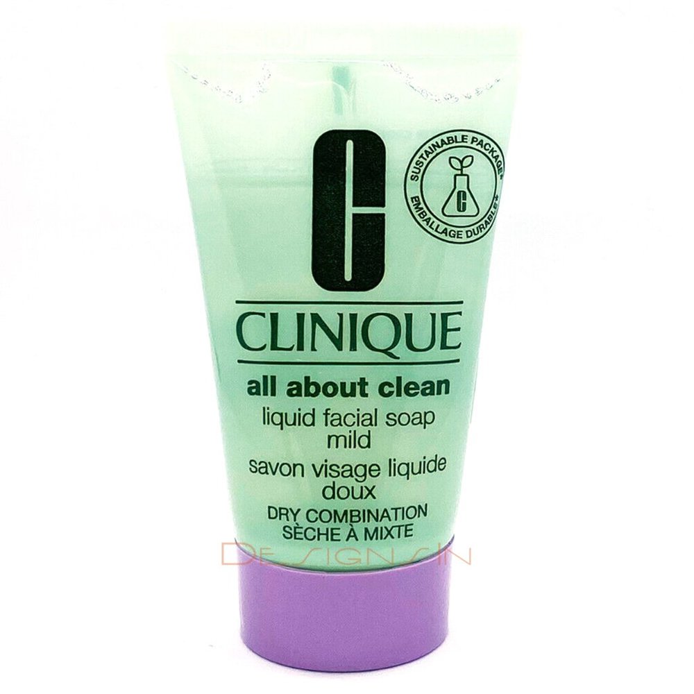Clinique All About Clean Liquid Facial Soap Mild 1oz each Travel Size, Lot of 5